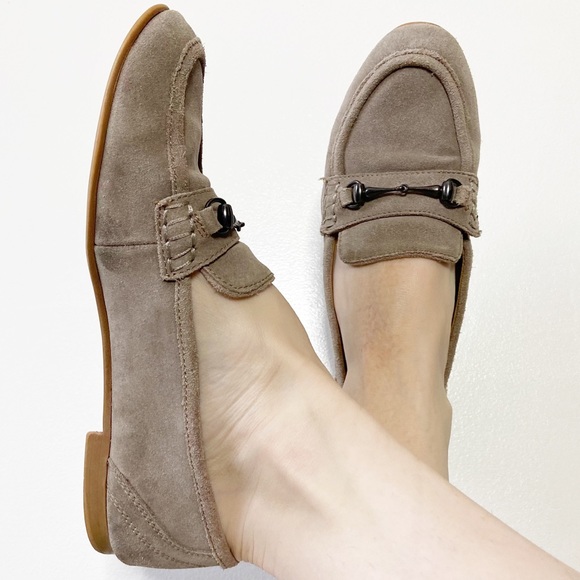 Franco Sarto Taupe Leather Porter Professional Work Loafers - Picture 3 of 4